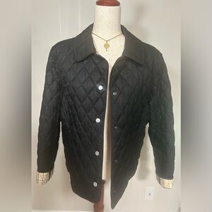 L.L. Bean Black Quilted Utility Jacket